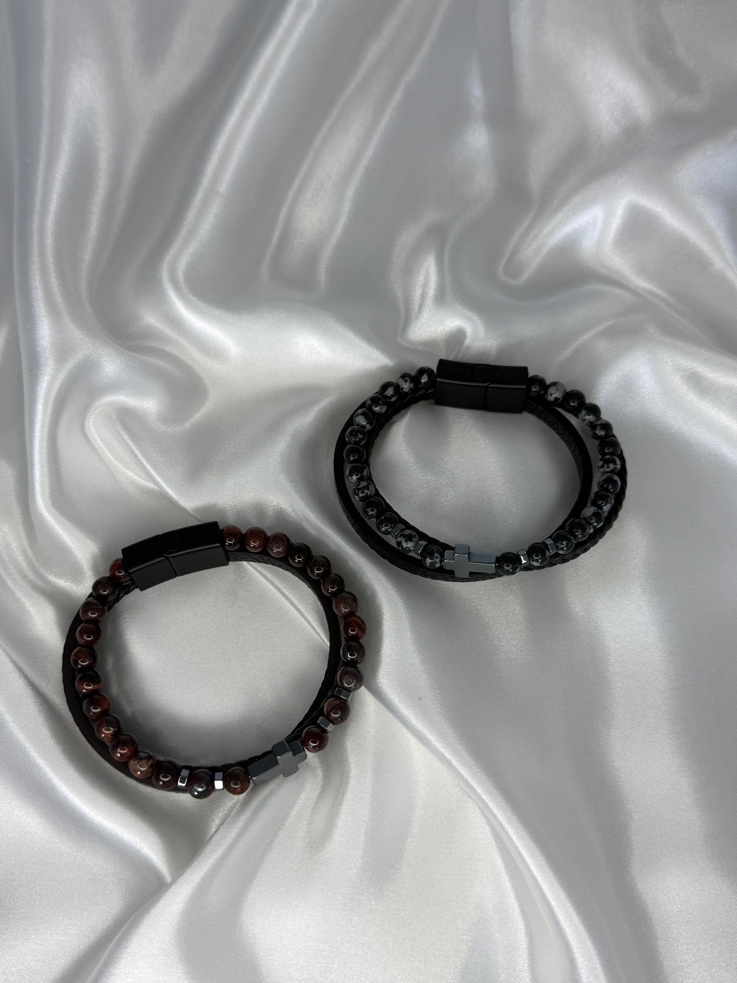 Bracelet homme “Force & Foi” – Pierre naturelle