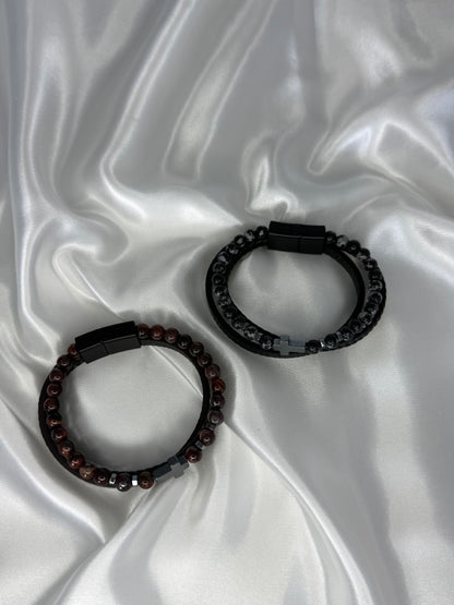Bracelet homme “Force & Foi” – Pierre naturelle
