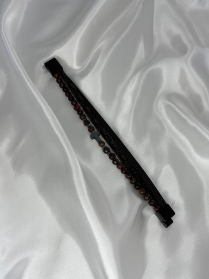 Bracelet homme “Force & Foi” – Pierre naturelle
