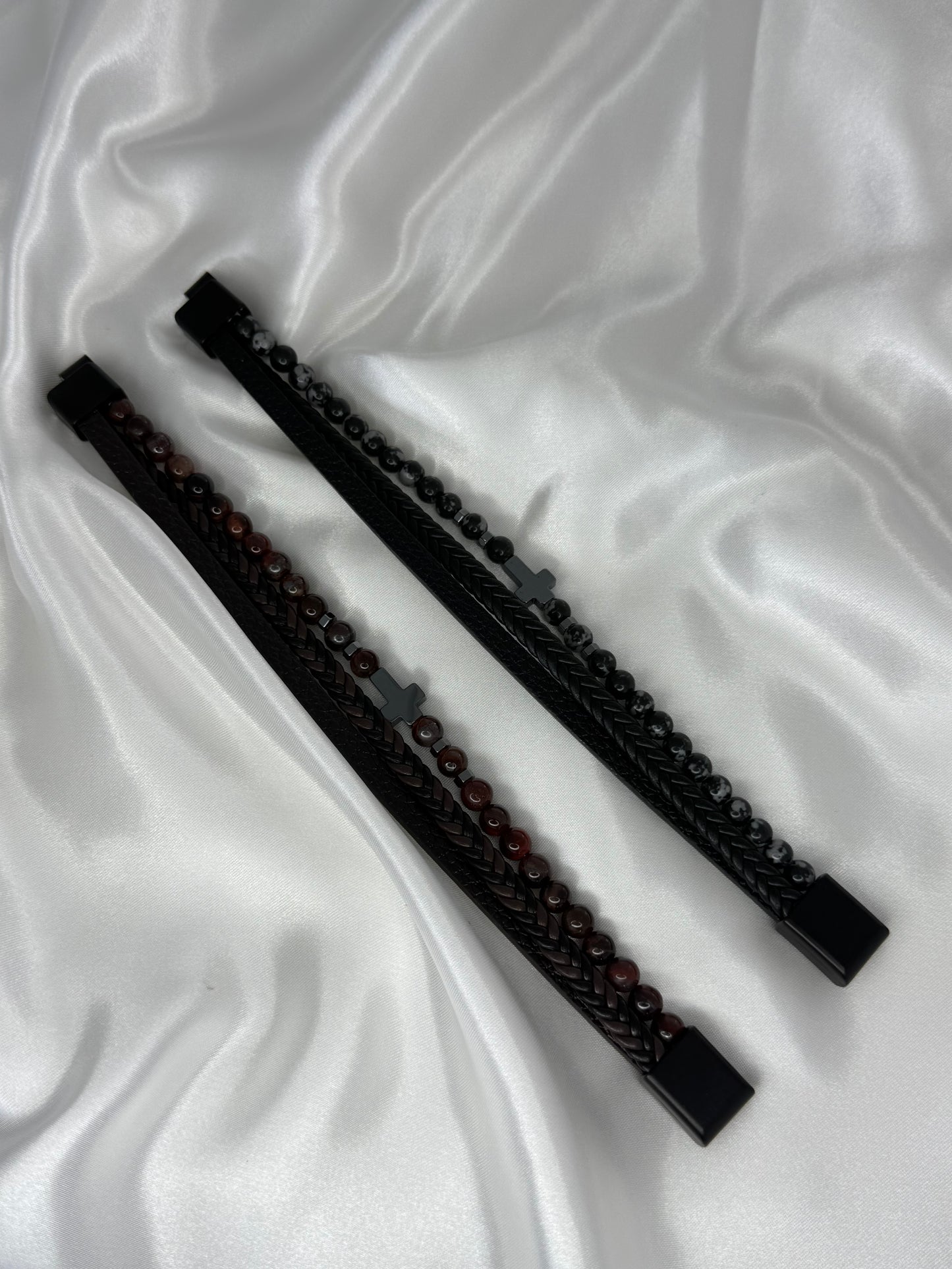 Bracelet homme “Force & Foi” – Pierre naturelle