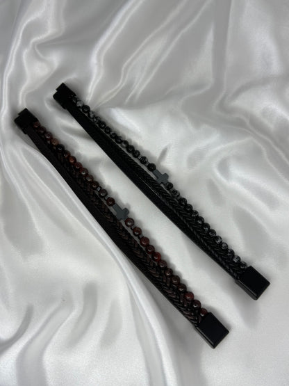 Bracelet homme “Force & Foi” – Pierre naturelle