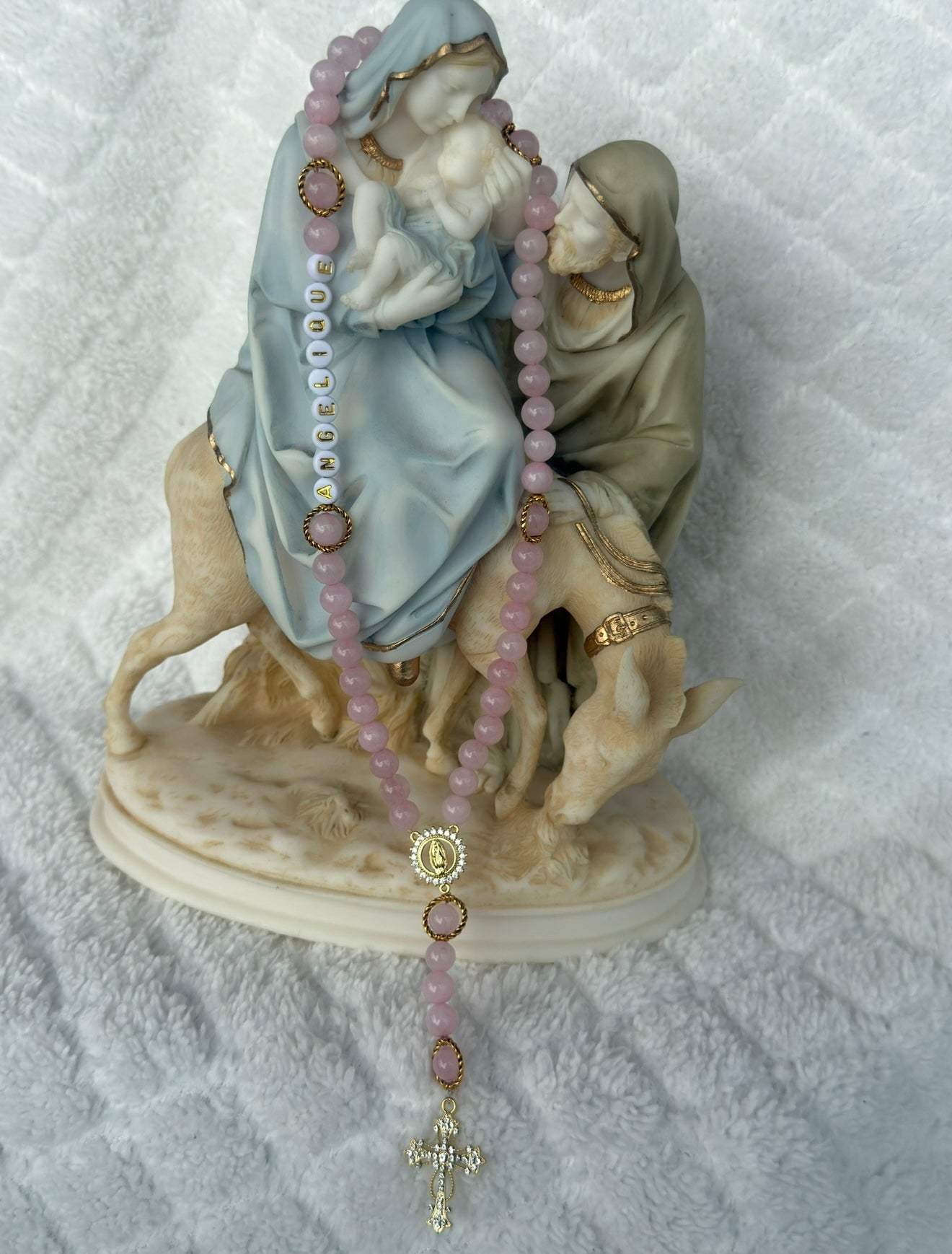 Chapelet en Quartz rose