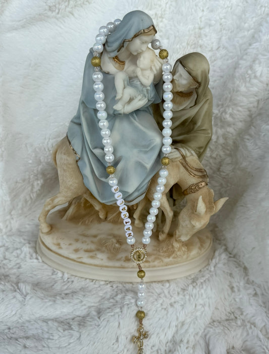Chapelet perles en verre - Bijoux Or