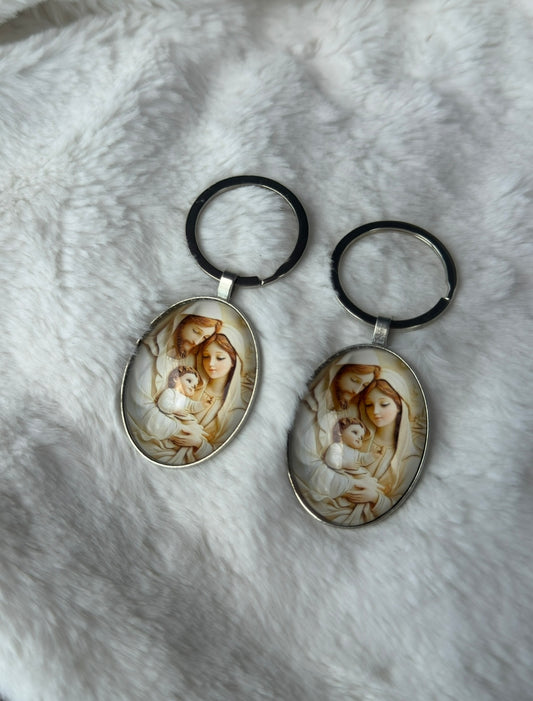🔑 Porte-clé Sainte Famille – Foi & Protection