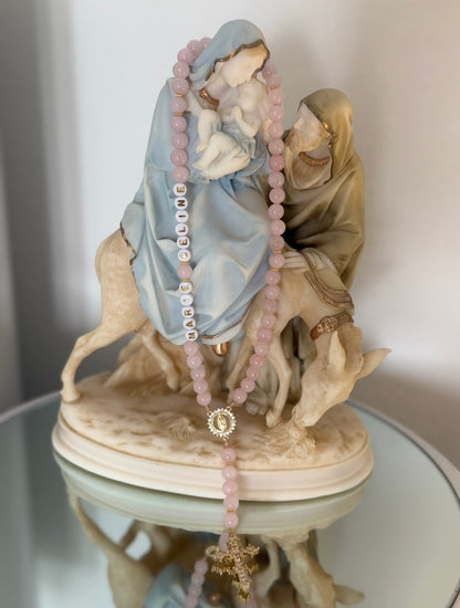 Chapelet en Quartz rose