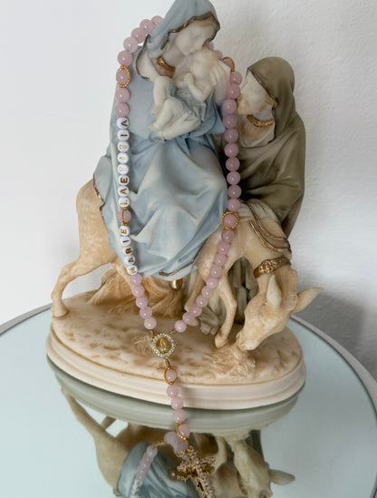 Chapelet en Quartz rose